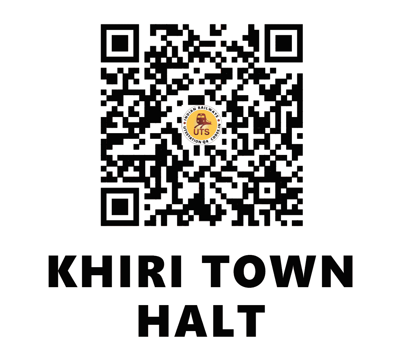 UTS QR Code for KHIRI TOWN HALT - KITN - NE (UTTAR PRADESH)